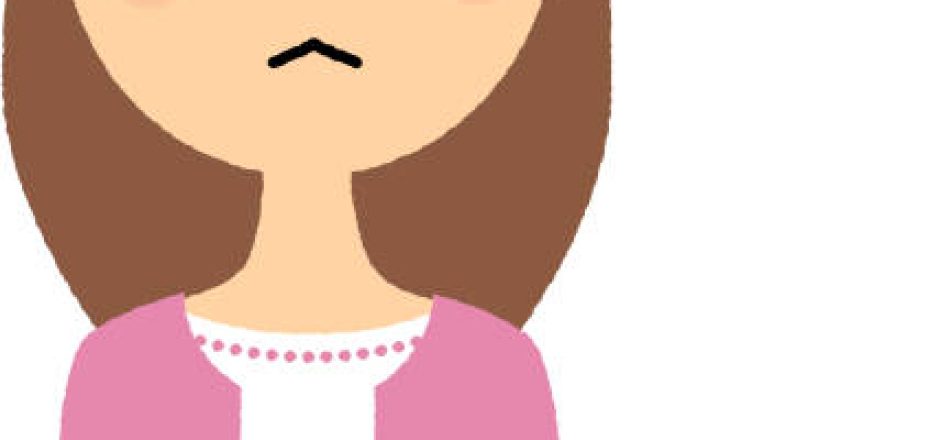 Illustration of an angry young woman.